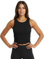 Image for Women's Ribbed Crop Top,Black