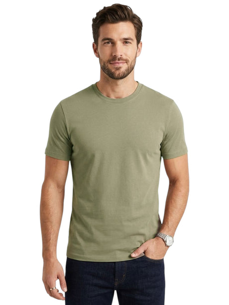 Image for Men's Plain  Top,Dusty Olive