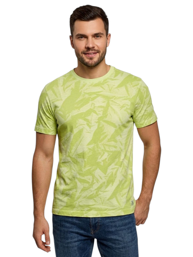Image for Men's Printed Top,Grass Green