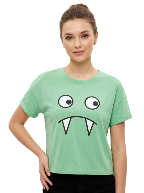 Image for Women's Printed Top,Green