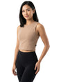 Image for Women's Plain Crop Top,Light Brown