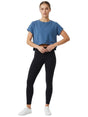 Image for Women's Plain Crop Top,Light Navy