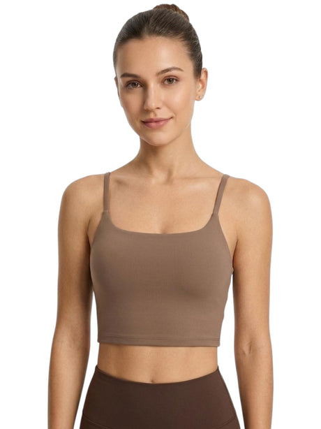 Image for Women's Plain Sport Bra,Brown