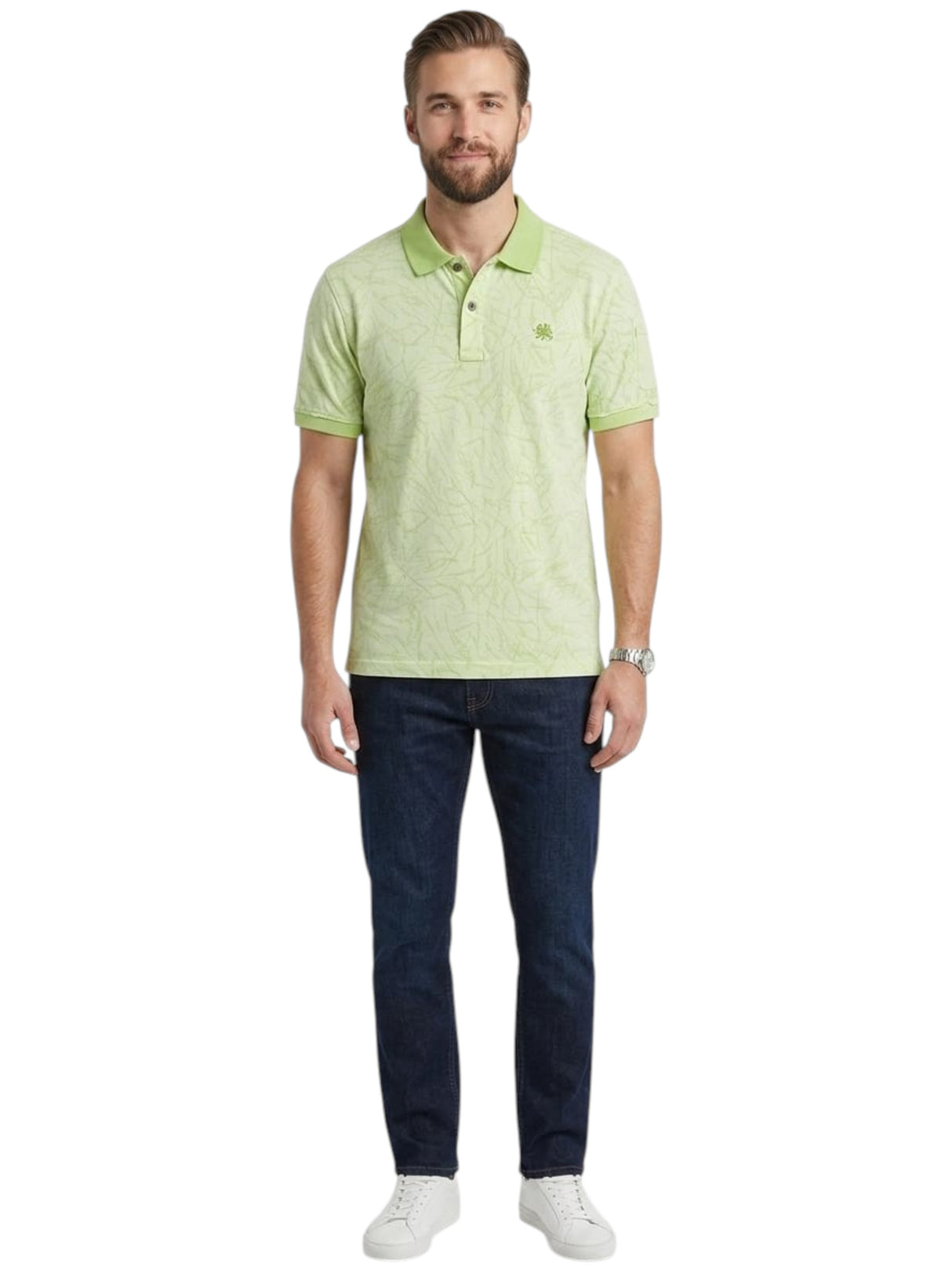 Image for Men's Printed Top,Light Green