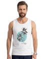 Image for Men's Printed Tank Top,White
