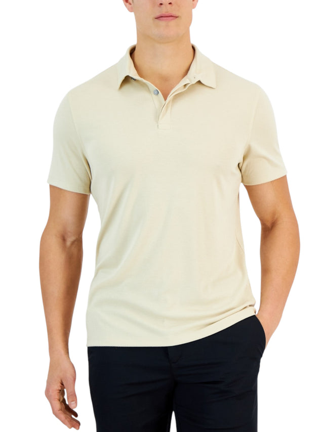 Image for Men's Plain Solid Top,Beige