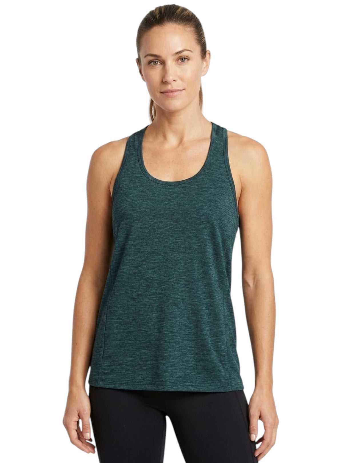 Image for Women's Plain Solid Sport Top,Blue/Black