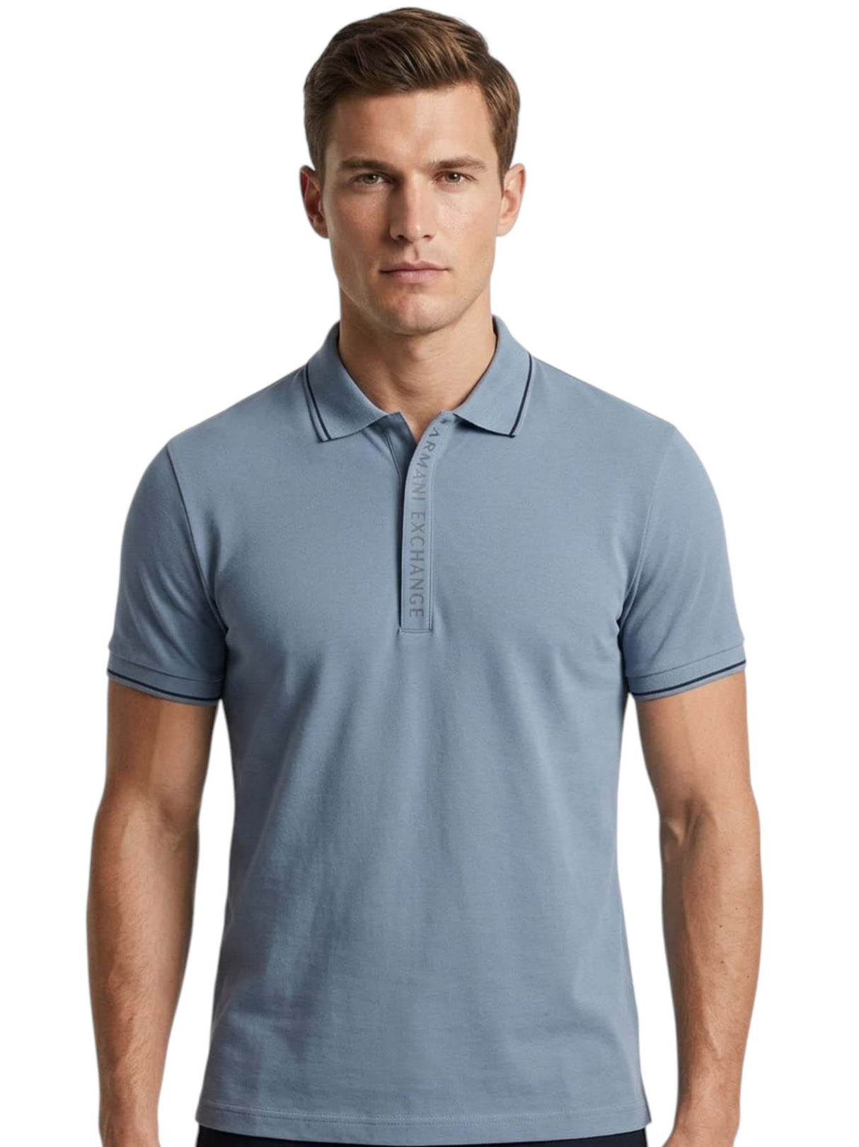 Image for Men's Plain Solid Top,Light Navy
