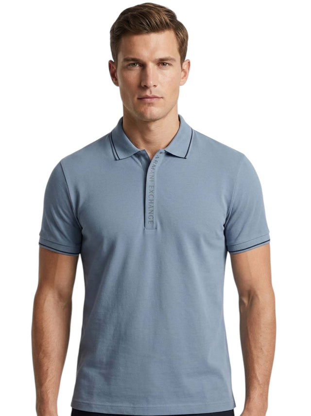 Image for Men's Plain Solid Top,Light Navy