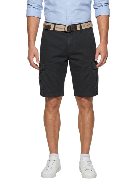 Image for Men's Plain Solid Cargo Short,Dark Navy
