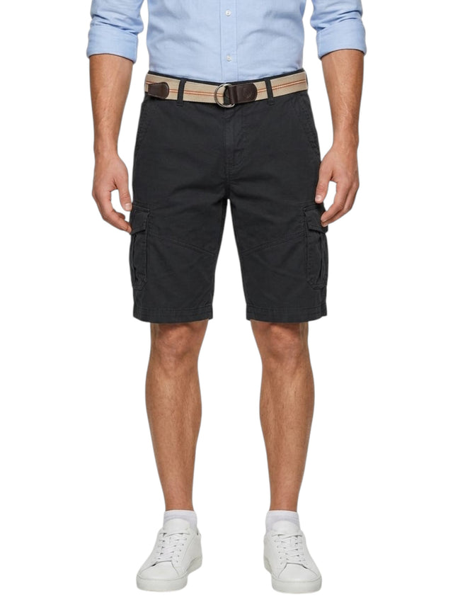 Image for Men's Plain Solid Cargo Short,Dark Navy