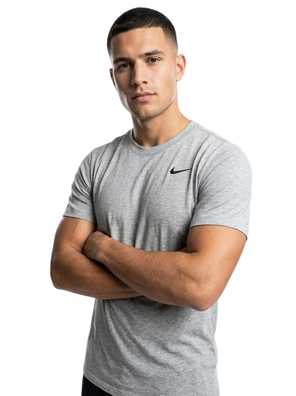 Image for Men's Brand Logo Printed Sport Top,Grey