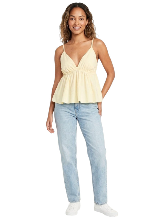 Image for Women's Plain Solid Top,Yellow