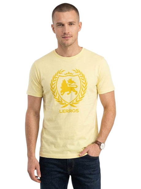 Image for Men's Brand Logo Printed Top,Yellow