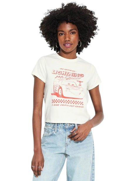 Image for Women's Printed Top,Off White