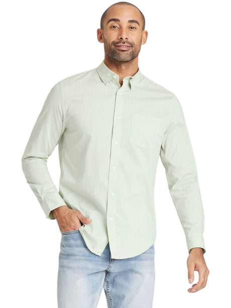 Image for Women's Stripped Dress Shirt,Mint