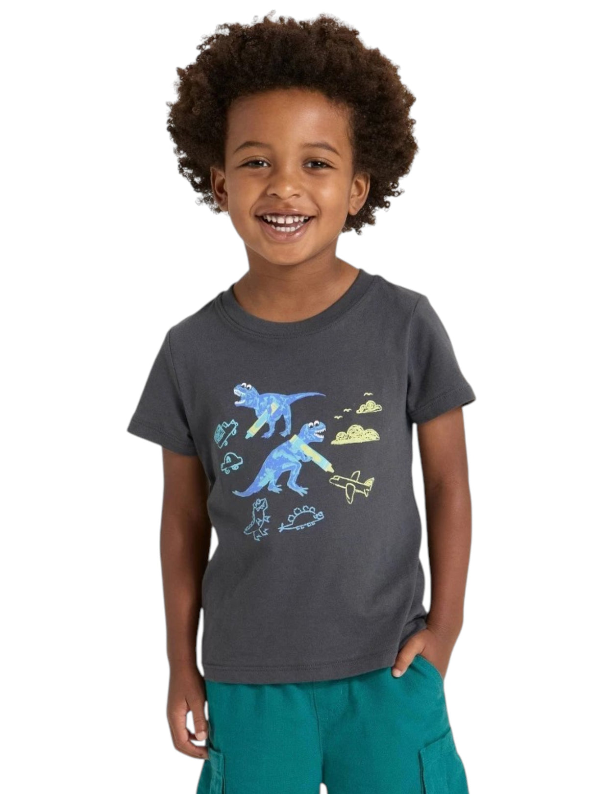 Image for Kids Boy's Printed Top,Dark Grey