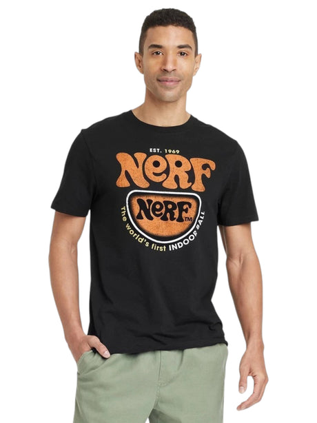 Image for Men's Brand Logo Printed Top,Black