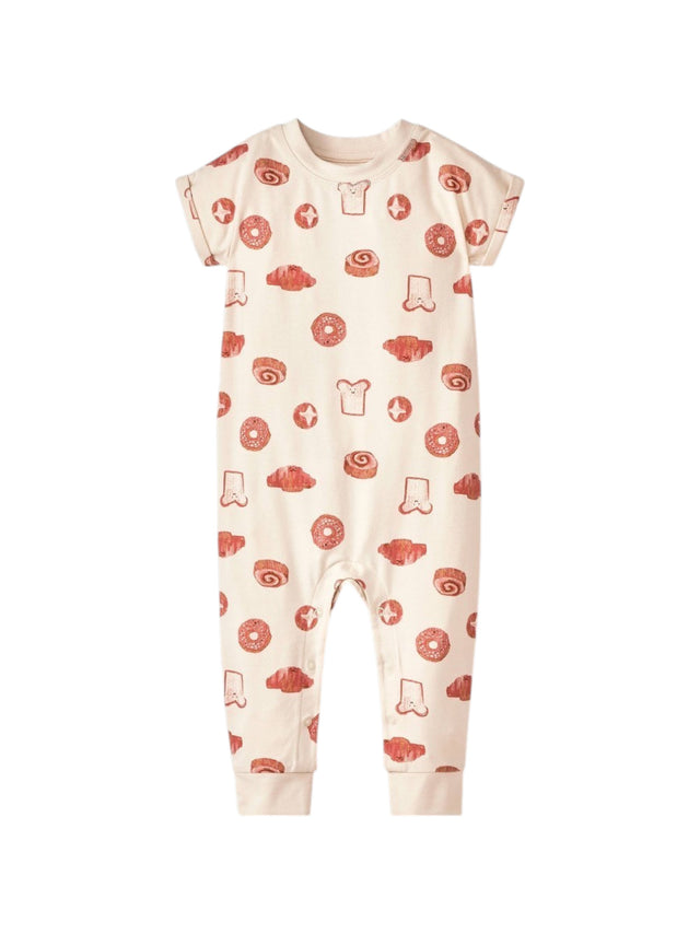 Image for Kids Girl's Printed Jumpsuit,Light Beige