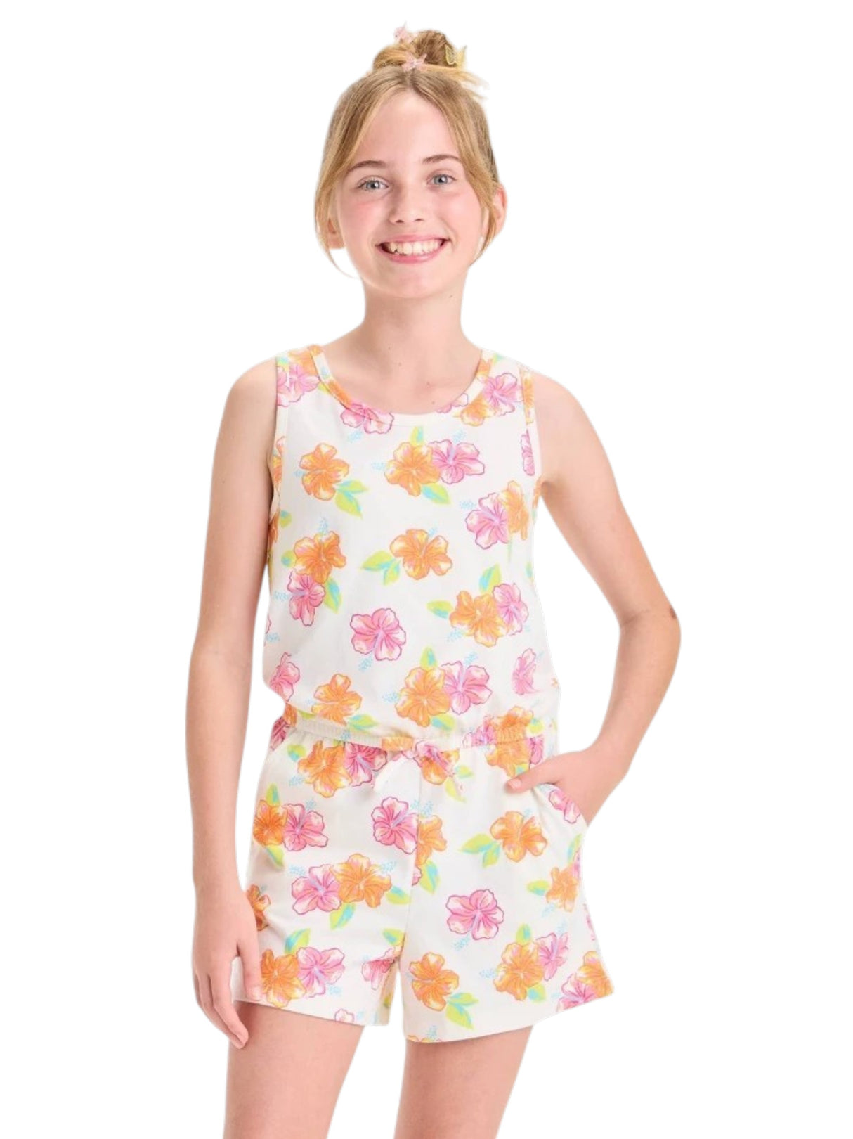 Image for Kids Girl's Floral Printed Jumpsuit,Multi