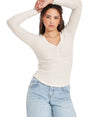 Image for Women's Ribbed Top,Light Beige