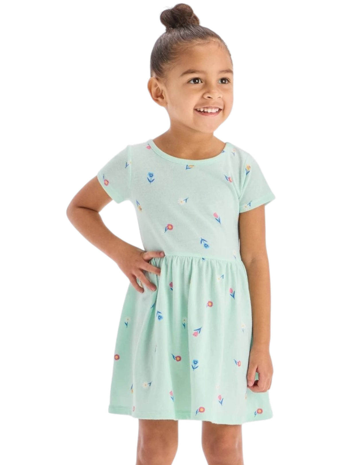 Image for Kids Girl's Printed Dress,Aqua