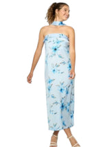 Image for Women's Printed Off Shoulders Dress,Light Blue