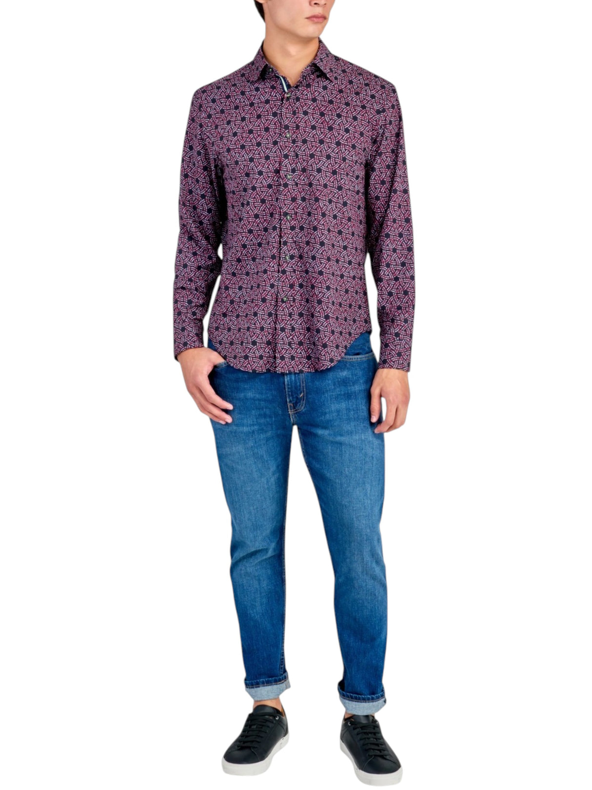 Image for Men's Printed Dress Shirt,Multi
