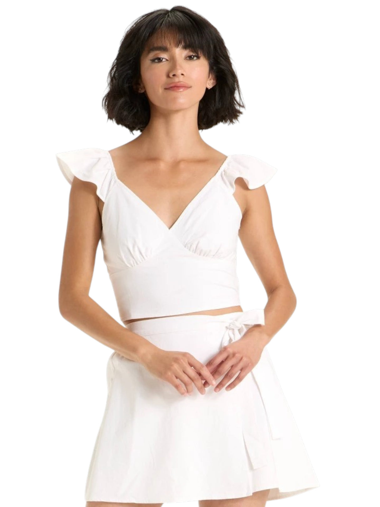 Image for Women's Plain Crop TOP,White