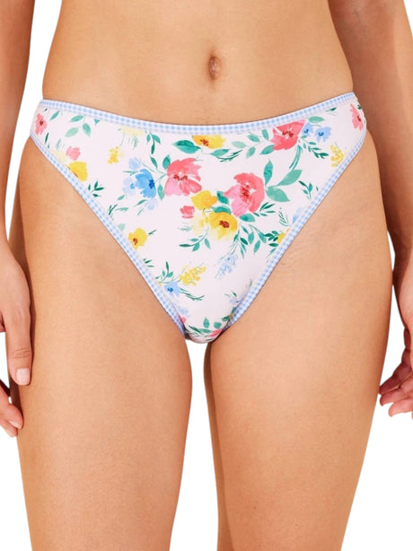 Image for Women's Printed Bikini Bottom,White