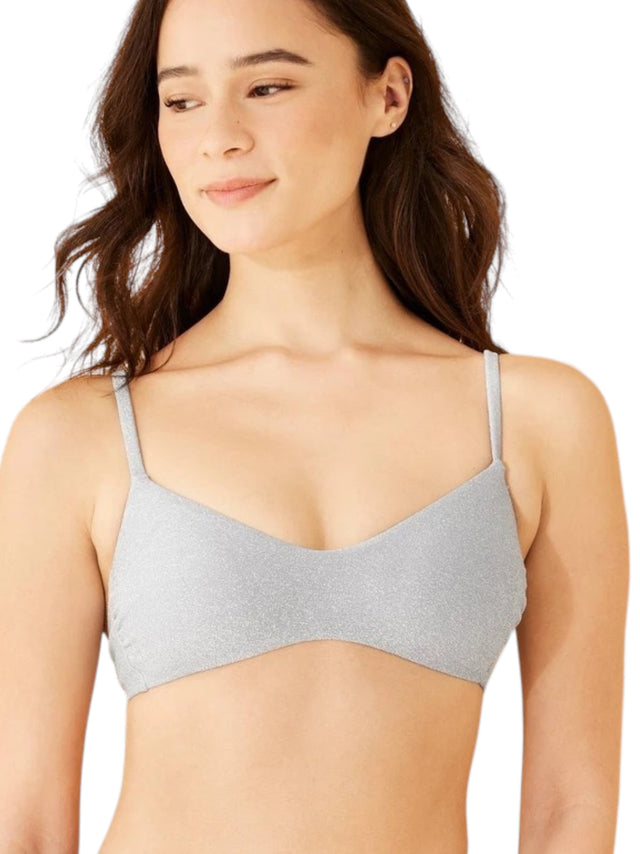 Image for Women's Shiny Bikini Top,Grey