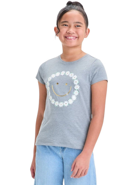 Image for Kids Girl's Floral Printed Top,Grey