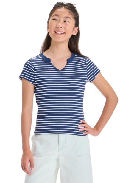 Image for Kids Girl's Striped Top,Navy/White