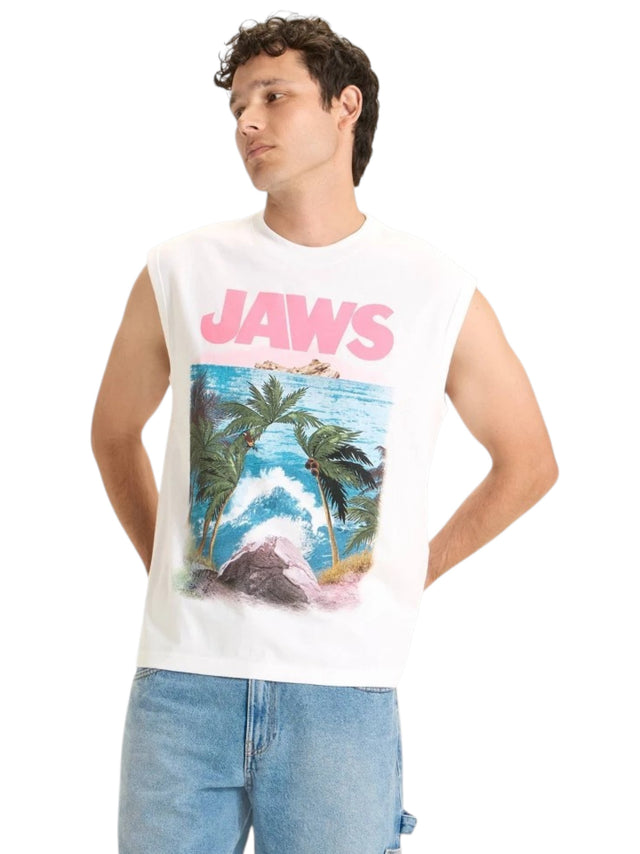 Image for Men's Brand Logo Printed Top,White