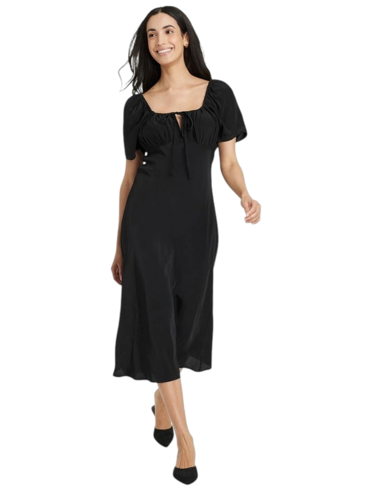 Image for Women's Plain Solid Dress, Black