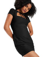 Image for Women's PLain Solid Dress,Black