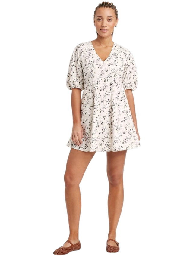 Image for Women's Floral Printed Dress,Beige