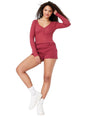 Image for Women's Ribbed Top,Burgundy