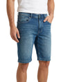 Image for Men's Washed Short Jeans,Blue