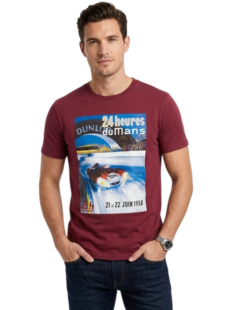 Image for Men's Printed Top,Burgundy