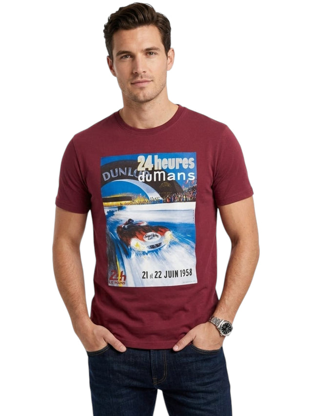 Image for Men's Printed Top,Burgundy