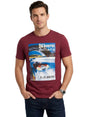 Image for Men's Printed Top,Burgundy