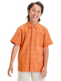 Image for Kids Boy's Textured Dress Shirt,Orange