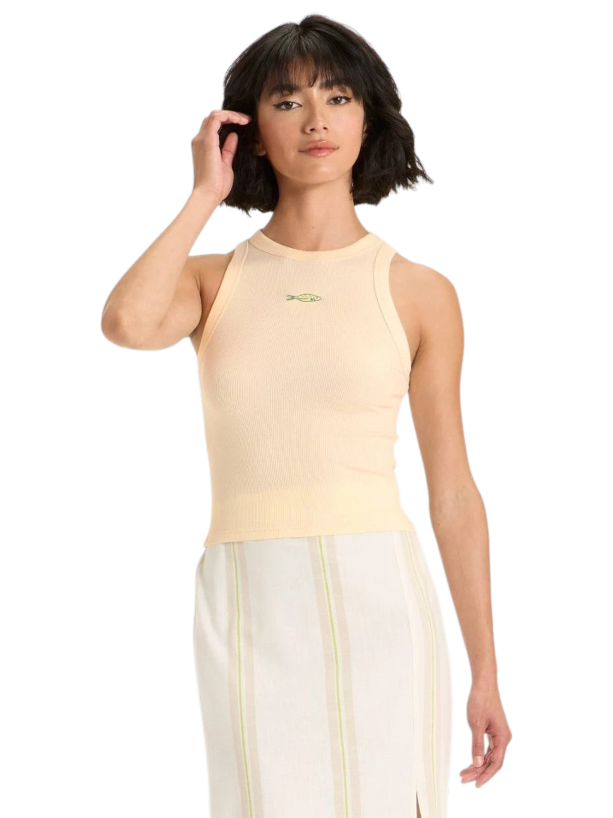 Image for Women's Ribbed Top,Light Beige