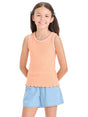 Image for Kids Girl's Ribbed Top,Coral