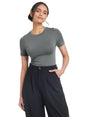 Image for Women's Plain Solid Top,Dark Grey