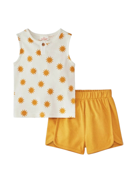 Image for Kids Girl's Printed Set 2Pieces,White/Yellow