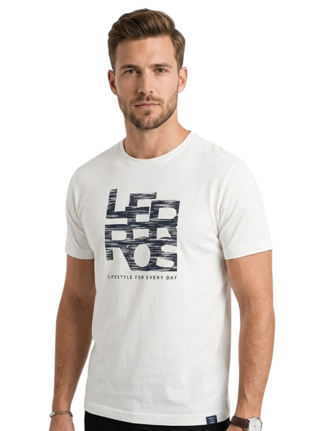 Image for Men's Brand Logo Printed Top,White