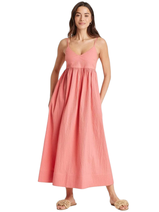 Image for Women's Textured Dress,Coral Pink
