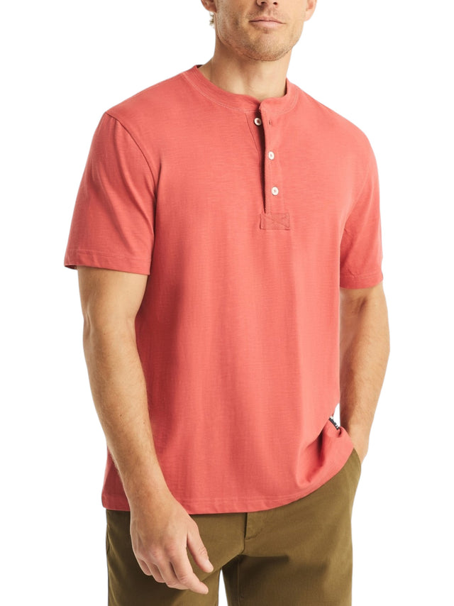 Image for Men's Plain Solid Top,Mineral Red
